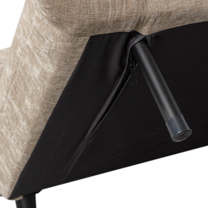 Woood Xem 1 Persoons Slaapbank Velvet Naturel - KwaliteitWonen.nl