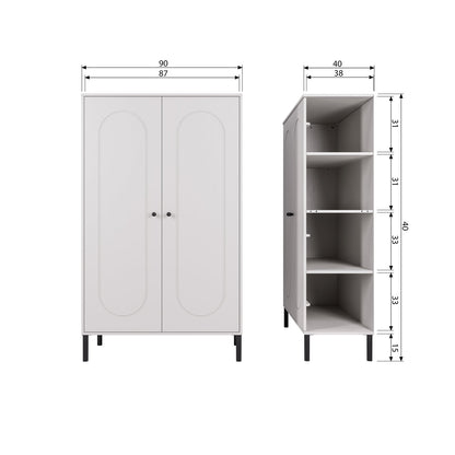 Woood Xina Dressoir Grenen Wolkengrijs [Fsc] - KwaliteitWonen.nl