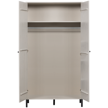 Woood Xina Garderobekast Grenen Wolkengrijs [Fsc]-Kwaliteitwonen.nl