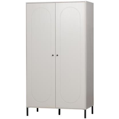 Woood Xina Garderobekast Grenen Wolkengrijs [Fsc]-Kwaliteitwonen.nl