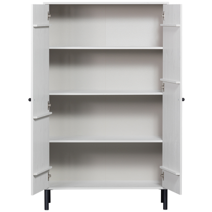 Woood Xina Lage Kast Grenen Wolkengrijs [Fsc]-Kwaliteitwonen.nl