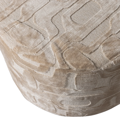 Woood Yago Poef Viscose Dessin Naturel - KwaliteitWonen.nl