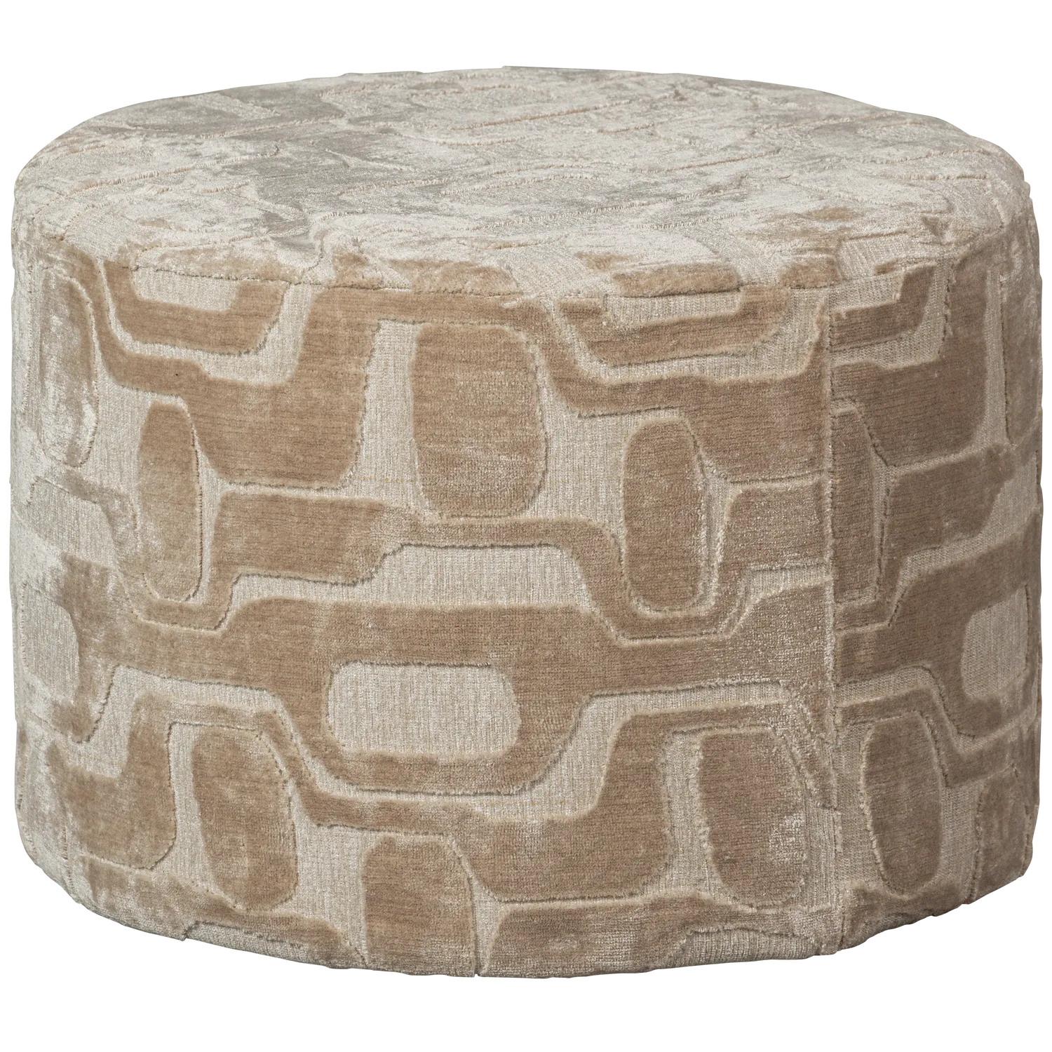 Woood Yago Poef Viscose Dessin Naturel - KwaliteitWonen.nl