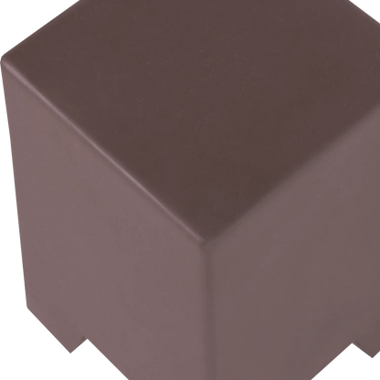 Woood Zina Bijzettafel Hoog Cement Bruin - KwaliteitWonen.nl