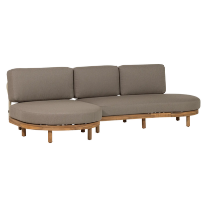 Woood Zinto Tuin Loungeset Links Acaciahout Zand [Fsc] - KwaliteitWonen.nl