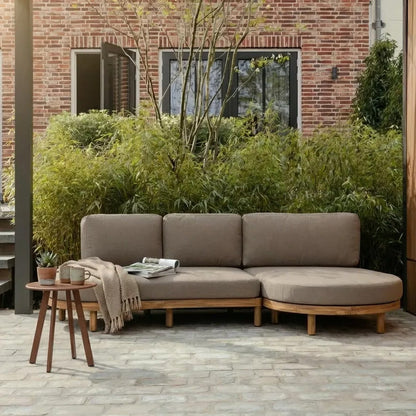 Woood Zinto Tuin Loungeset Rechts Acaciahout Zand [Fsc] - KwaliteitWonen.nl