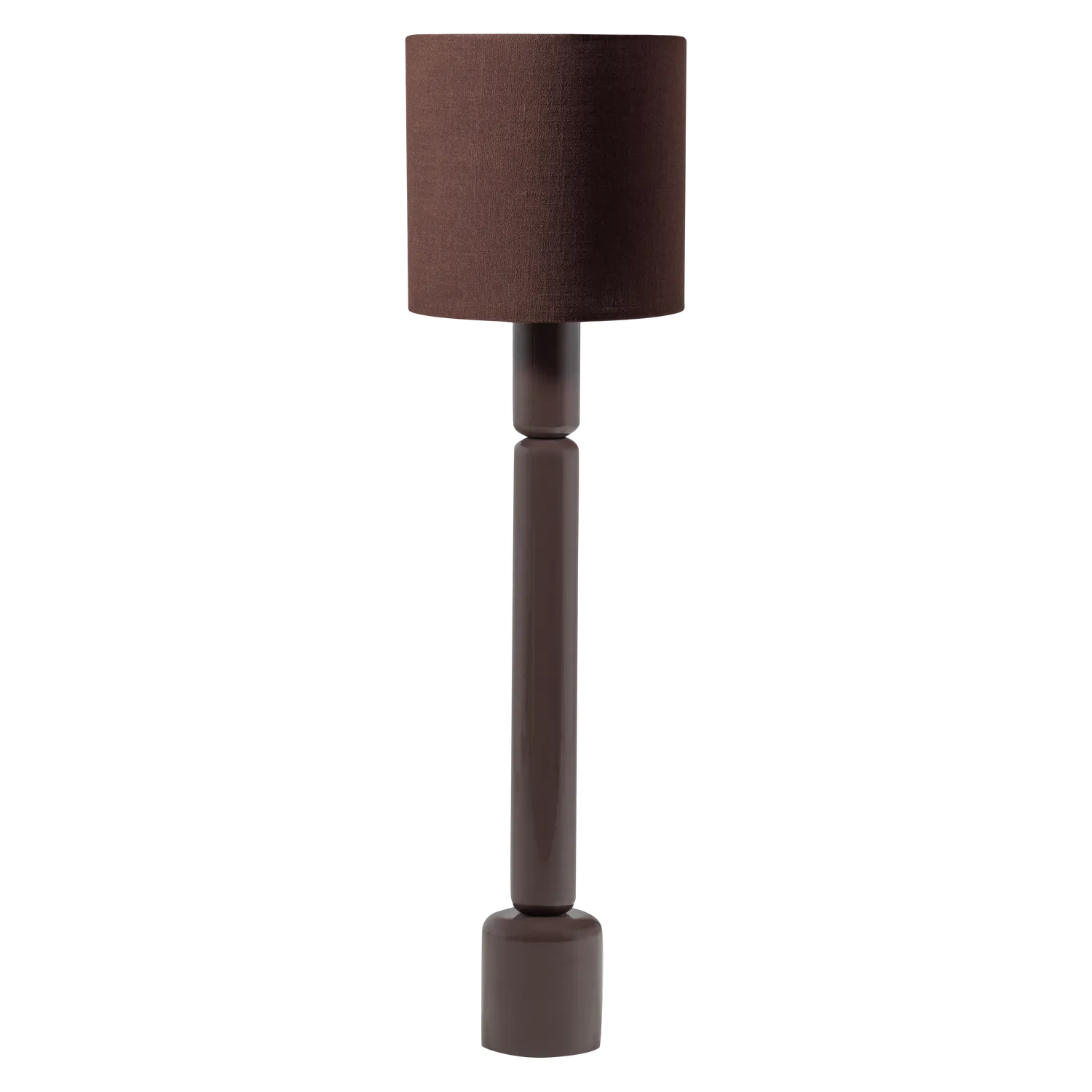 Woood Zivian Vloerlamp Hout Hoogglans Donkerbruin [Fsc] - KwaliteitWonen.nl