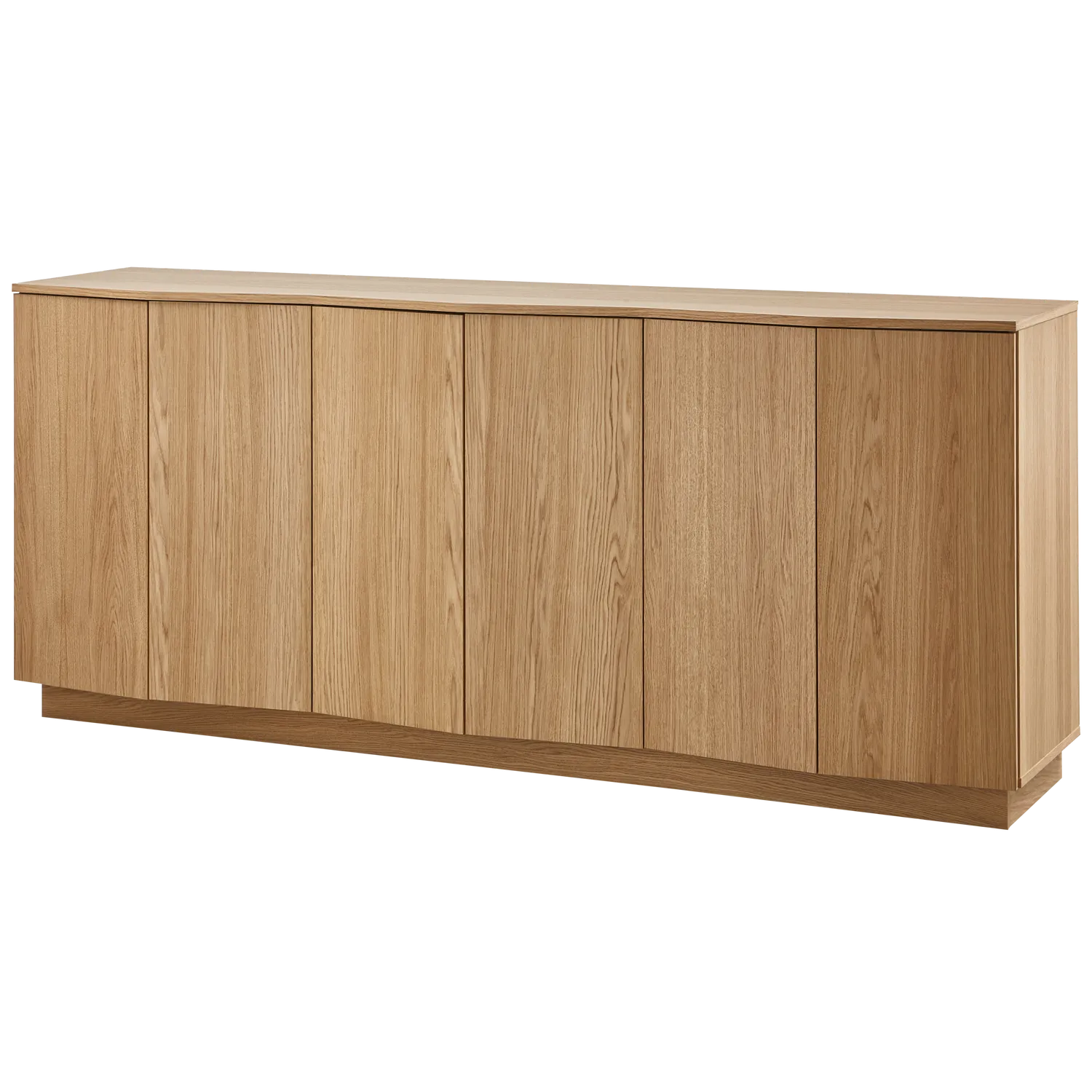 Woood Zuma Dressoir 200cm Eiken Fineer Transparant [Fsc] - KwaliteitWonen.nl