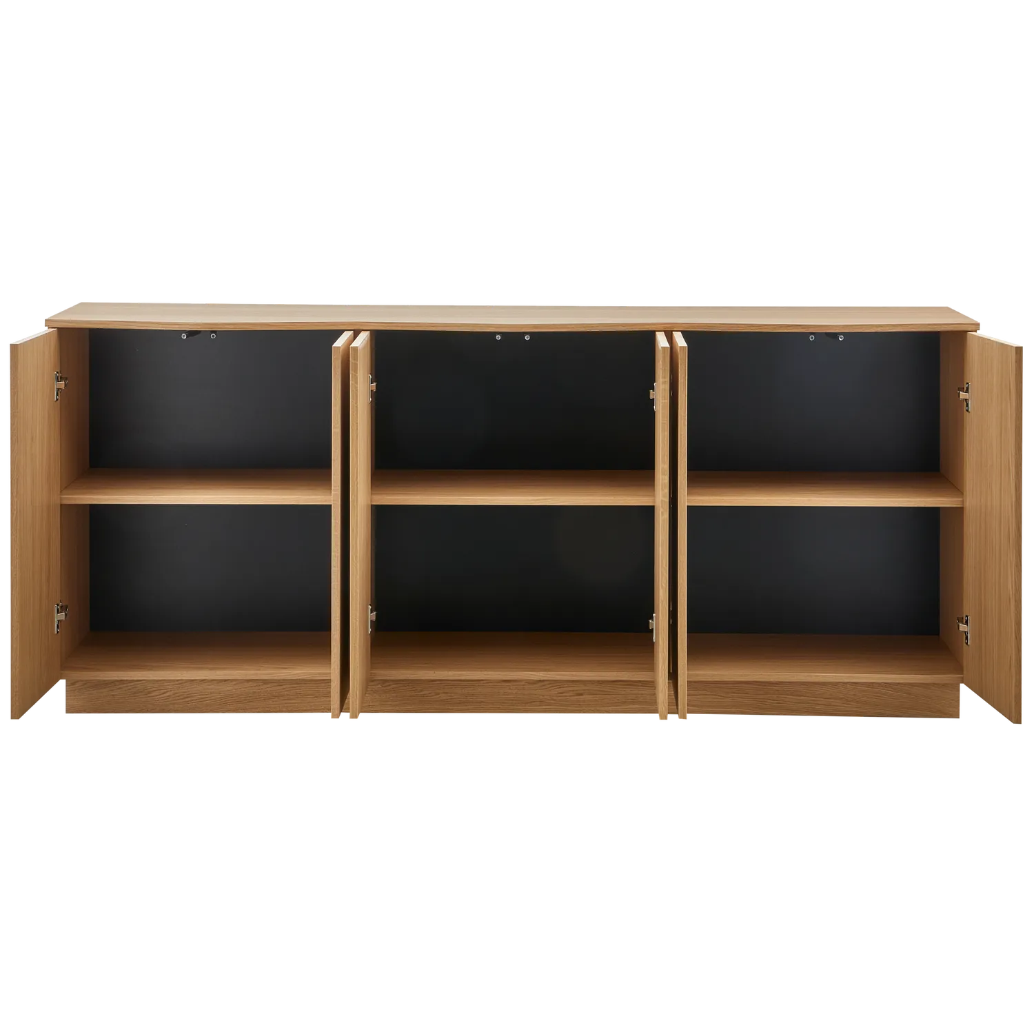 Woood Zuma Dressoir 200cm Eiken Fineer Transparant [Fsc] - KwaliteitWonen.nl