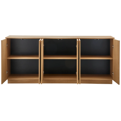 Woood Zuma Dressoir 200cm Eiken Fineer Transparant [Fsc] - KwaliteitWonen.nl
