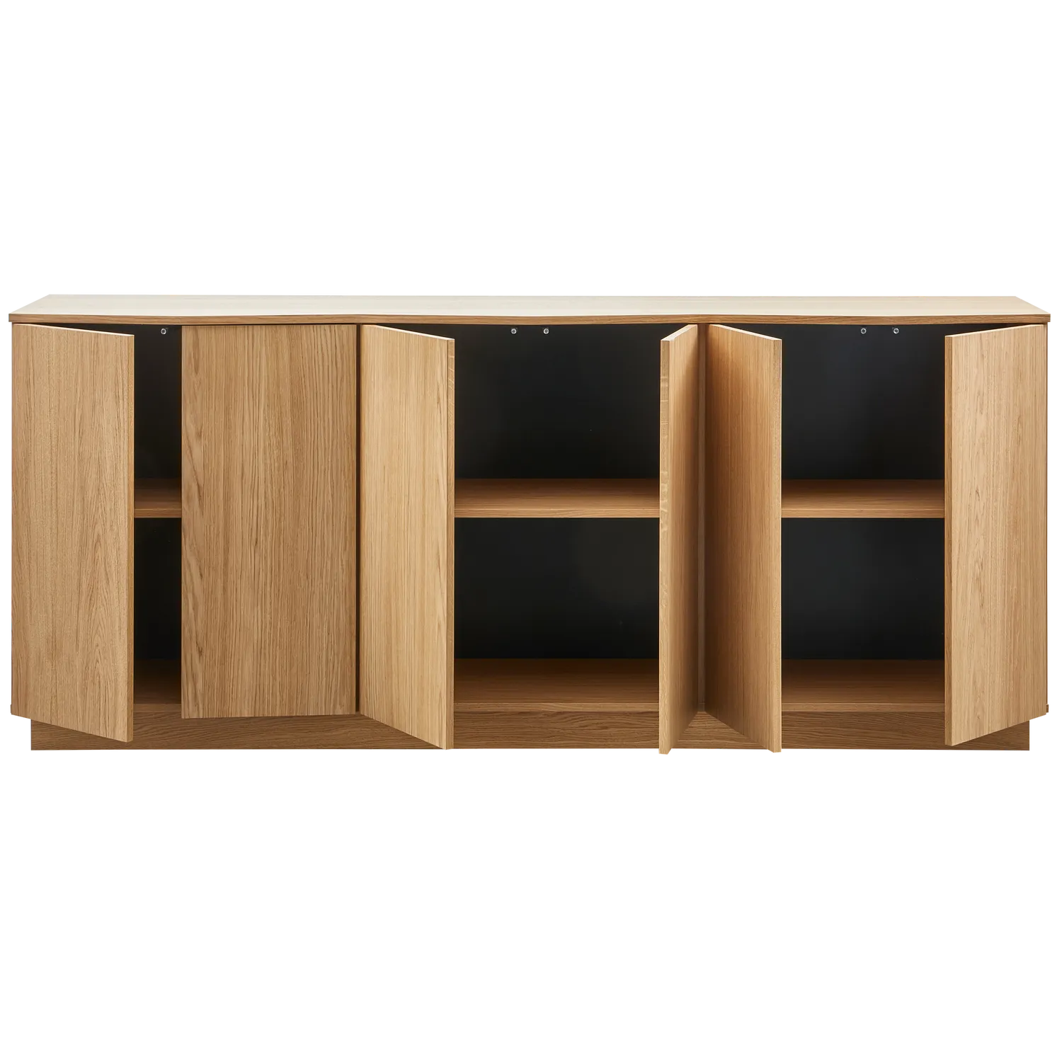 Woood Zuma Dressoir 200cm Eiken Fineer Transparant [Fsc] - KwaliteitWonen.nl