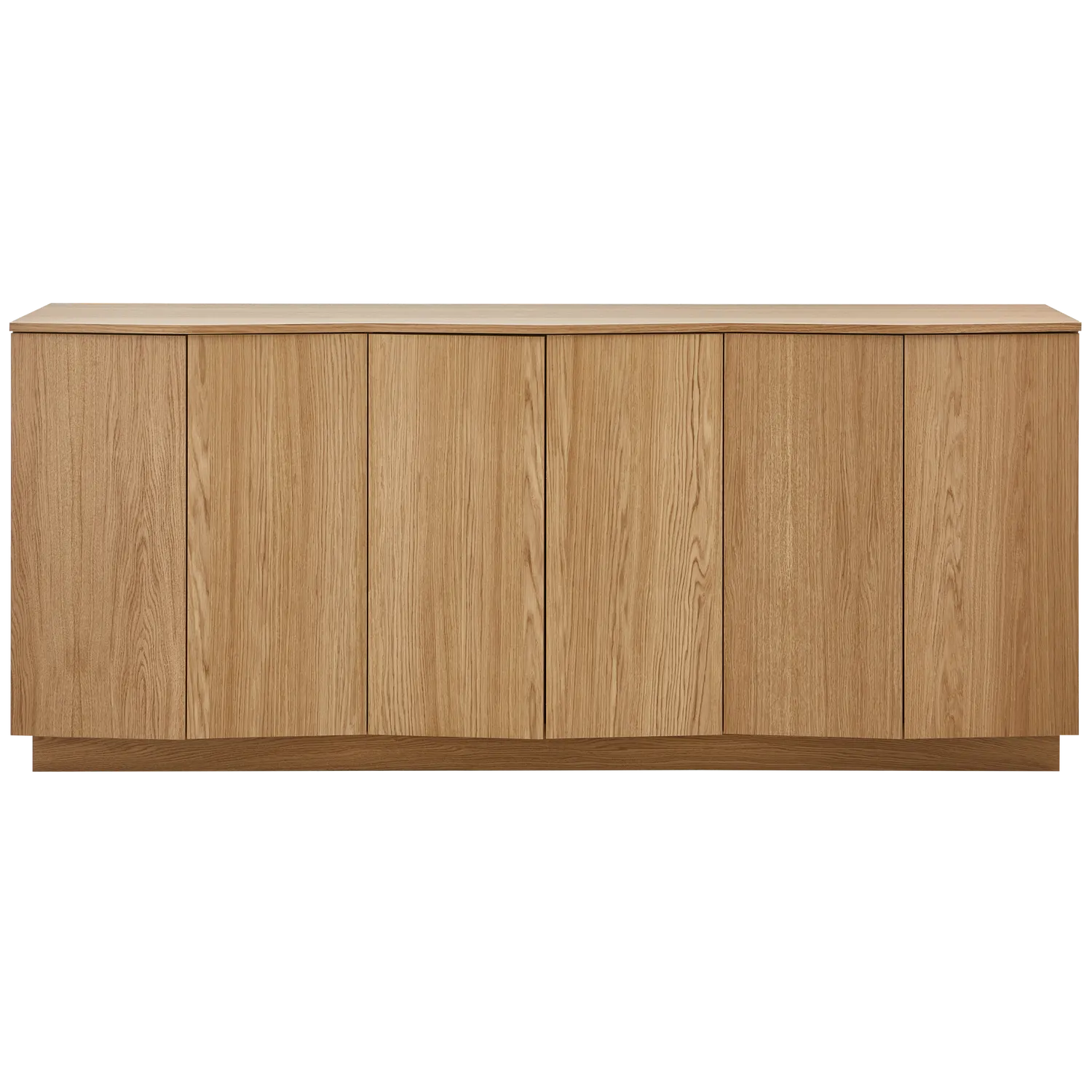 Woood Zuma Dressoir 200cm Eiken Fineer Transparant [Fsc] - KwaliteitWonen.nl