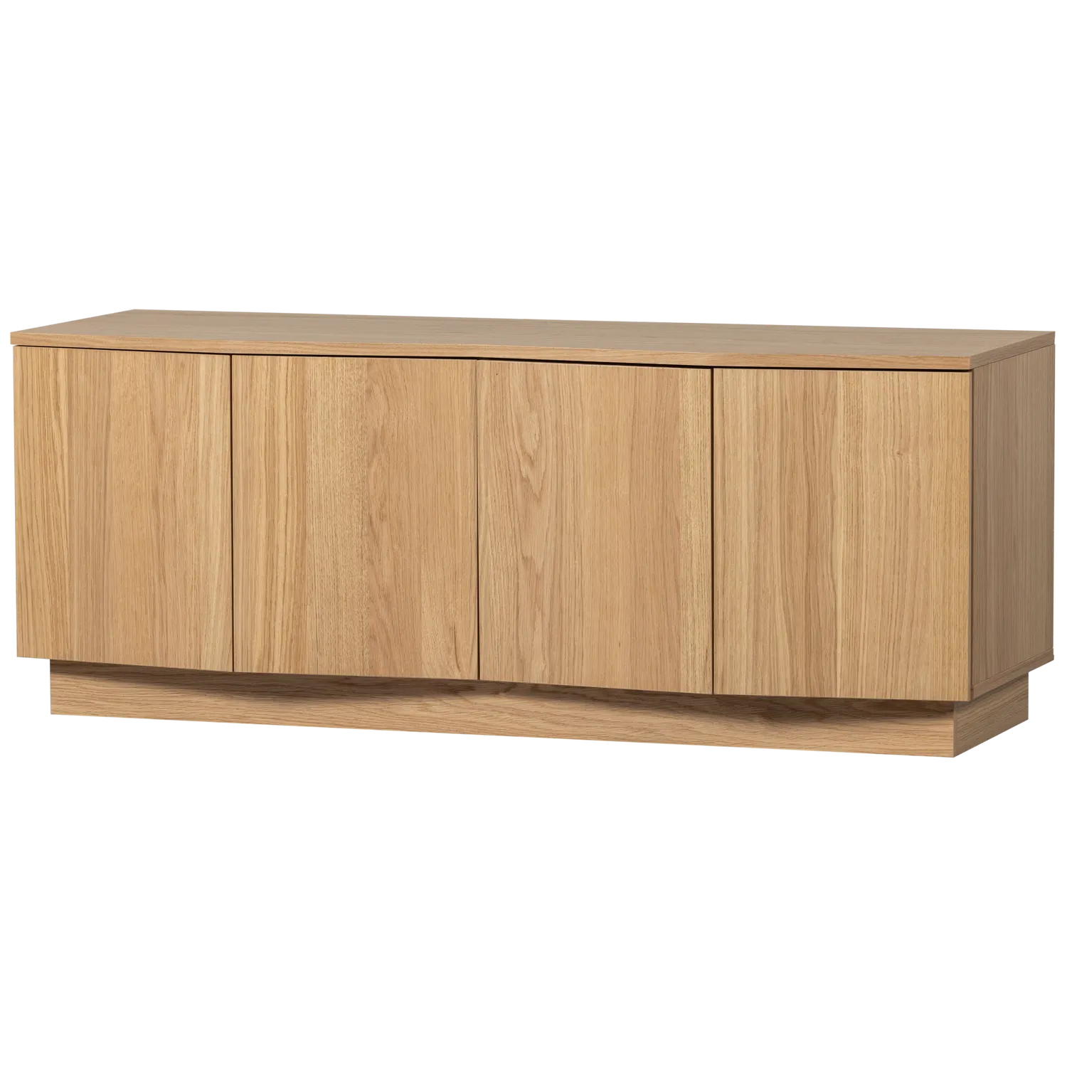 Woood Zuma Dressoir TV Meubel 133cm Eiken Fineer Transparant [Fsc] - KwaliteitWonen.nl