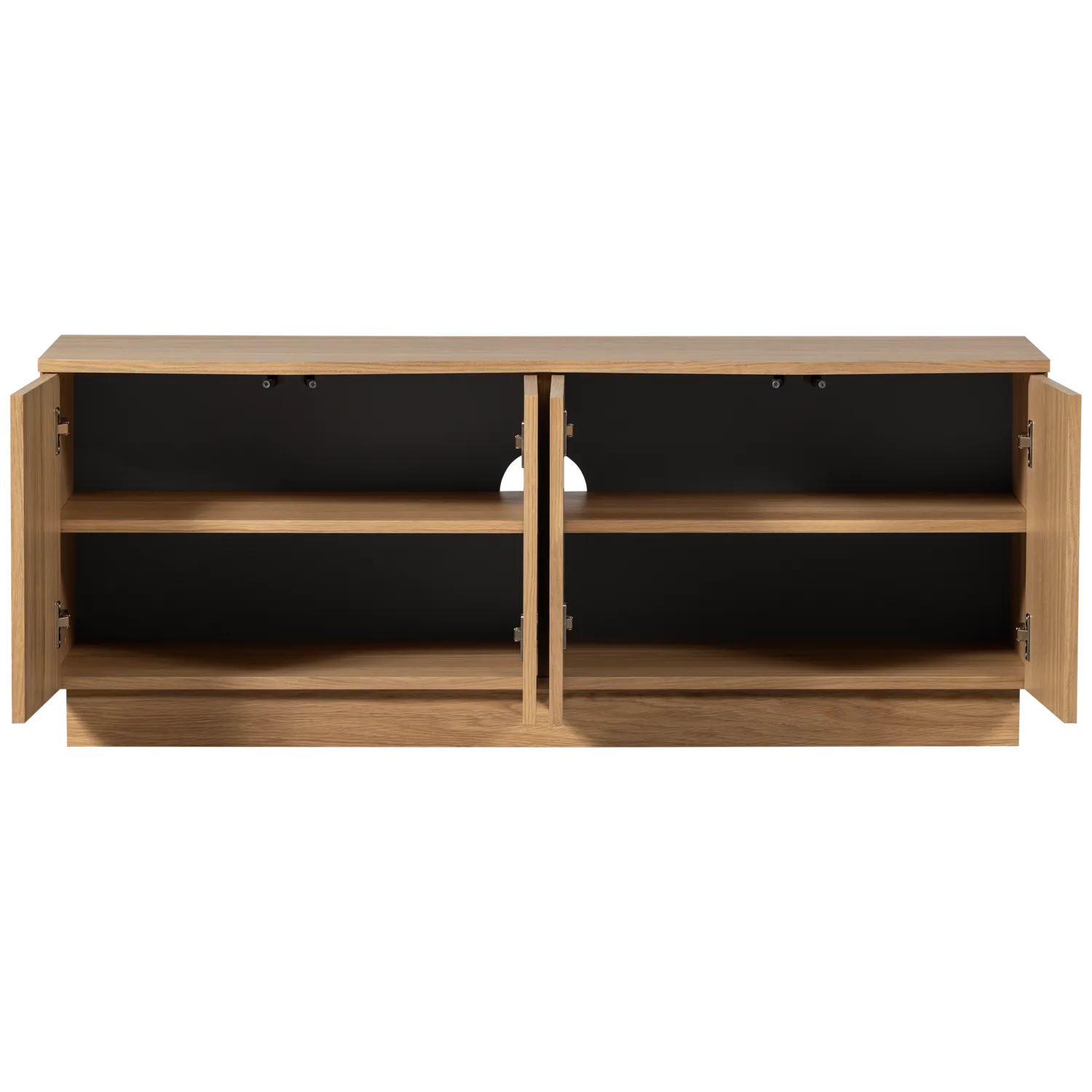 Woood Zuma Dressoir TV Meubel 133cm Eiken Fineer Transparant [Fsc] - KwaliteitWonen.nl