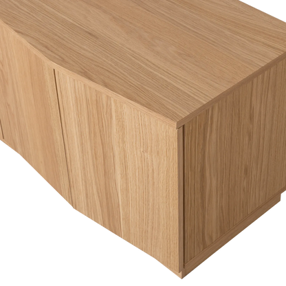 Woood Zuma Dressoir TV Meubel 133cm Eiken Fineer Transparant [Fsc] - KwaliteitWonen.nl