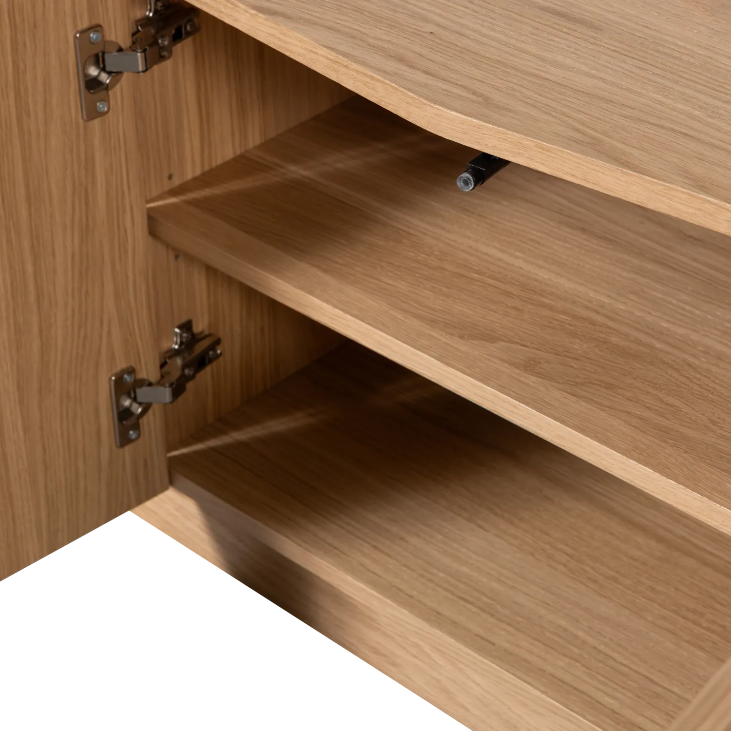 Woood Zuma Dressoir TV Meubel 133cm Eiken Fineer Transparant [Fsc] - KwaliteitWonen.nl